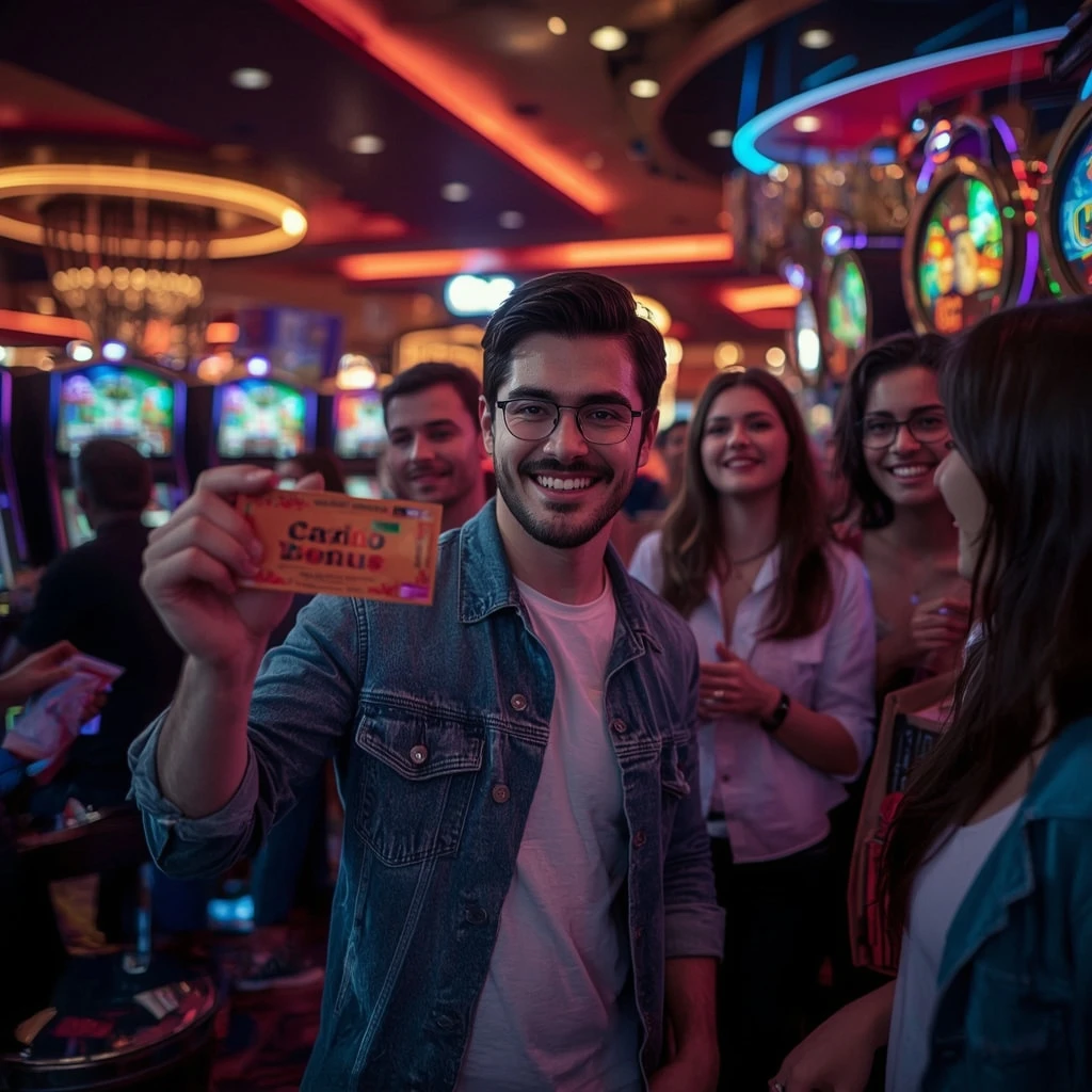 una persona con un bonus del casinò ALLREELS CASINO