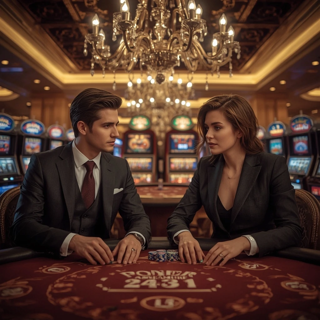 Due giocatori di poker in ALLREELS CASINO in Italia
